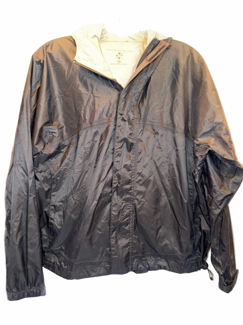 Rugged Exposure Packable Windbreaker Jacket, Hood, SZ XS, PTP 23.5”, (T1-367)
